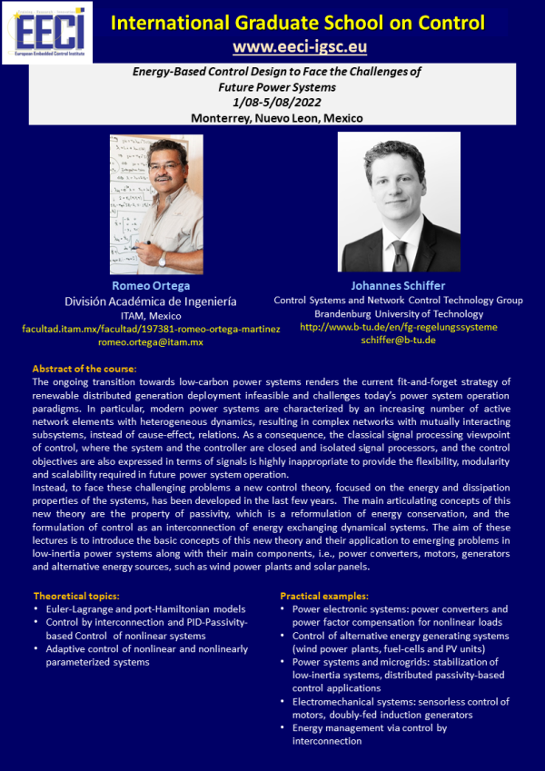Energy-Based Control Design to Face the Challenge of Future Power Systems