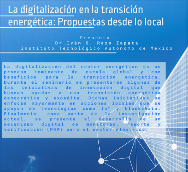 Póster "La digitalización en la transición energética: Propuesta desde lo local"