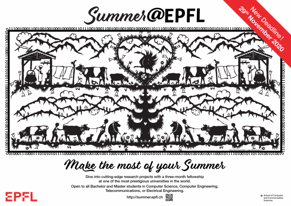 Póster Summer Intership for International Students EPFL